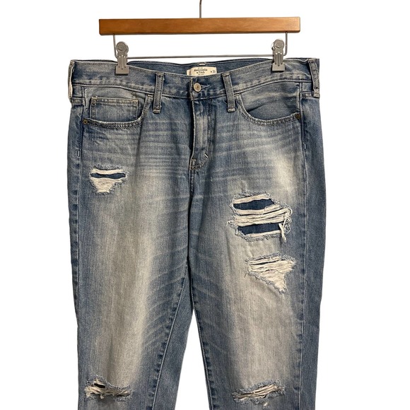 Abercrombie & Fitch Distressed Blue‎ Jeans Size 10 (30) Pre-owned - Picture 2 of 11